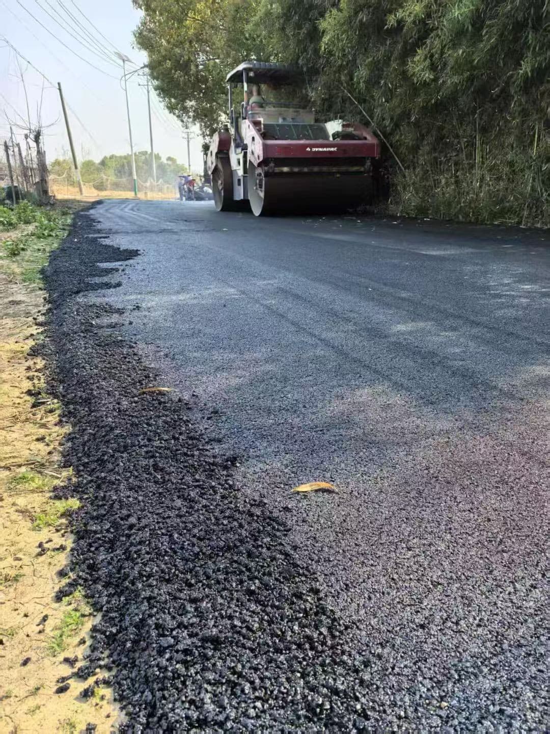 蔡甸李家村3000平乡村道路沥青路面 - 沥青路面施工案例